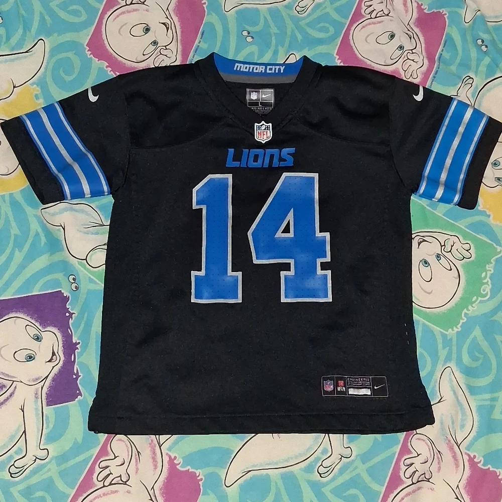 Nike Amon Ra St Brown Detroit Lions Blaxk Football Jersey NFL Shirt